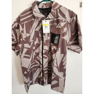 Nike Air Jordan PSG Paris Saint Germain Shirt Woven Brown Size Small DM3108-218